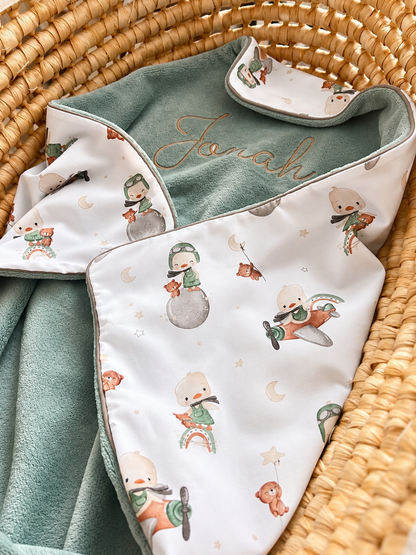 Kuscheldecke „Enten“ (einen Namen sticken ist gratis!)