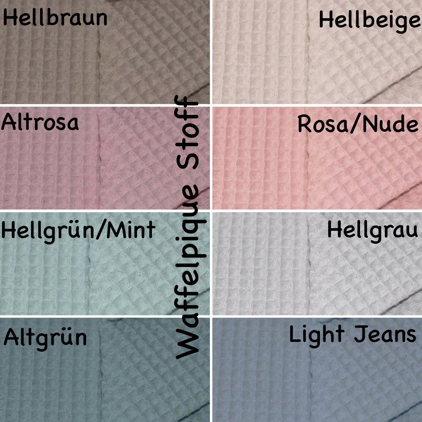 Kuscheldecke "Waffelpique hellbeige+Frottee hellbeige (einen Namen sticken ist gratis!)