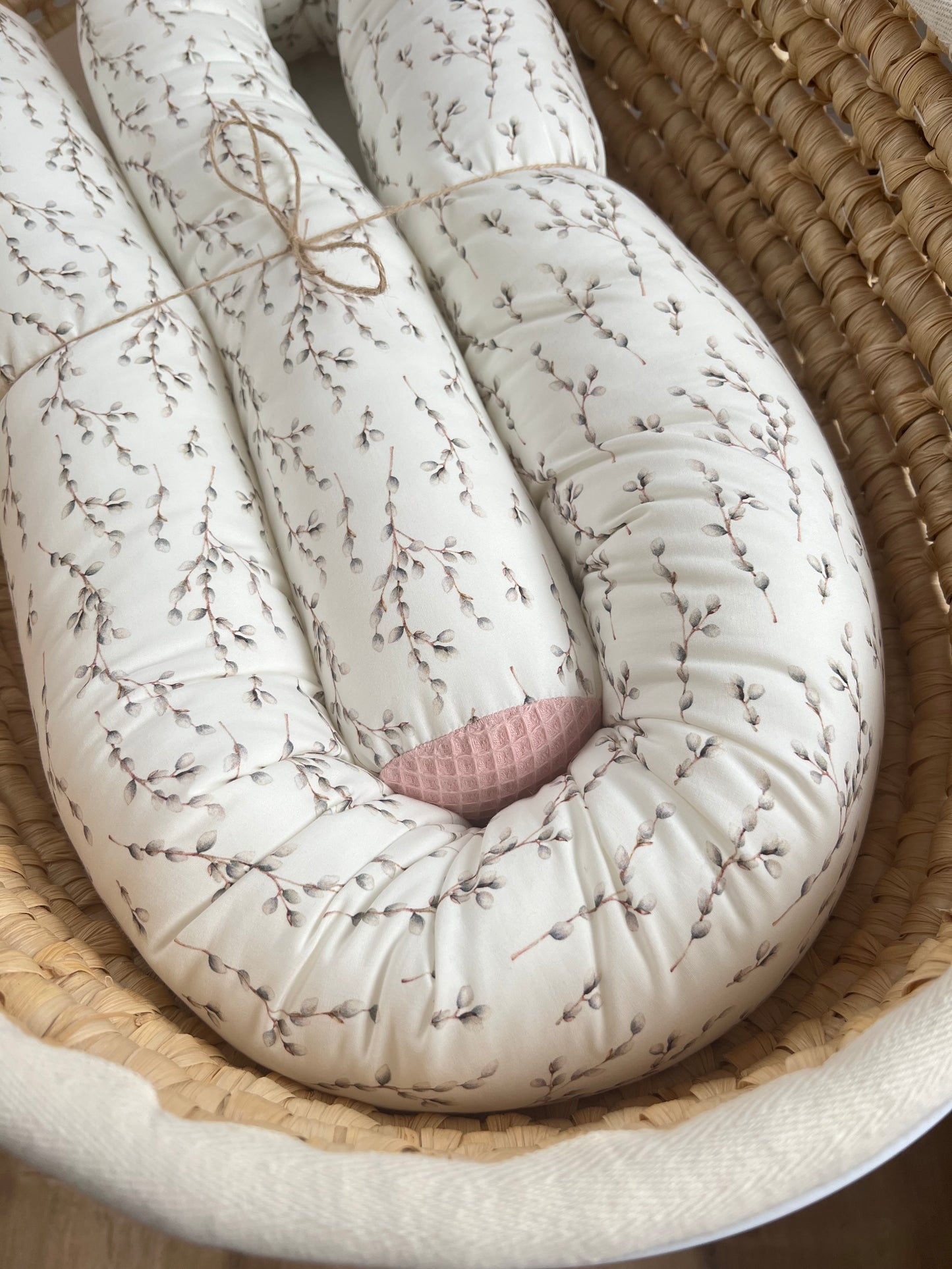 Bettschlange Wickeltischumrandung, verschiedene Stoffkombinationen