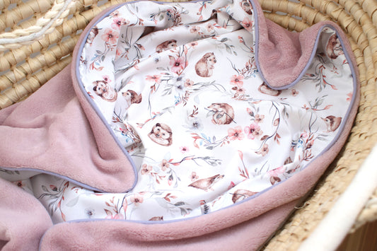 Kuscheldecke  "Igel“ (einen Namen sticken ist gratis!)