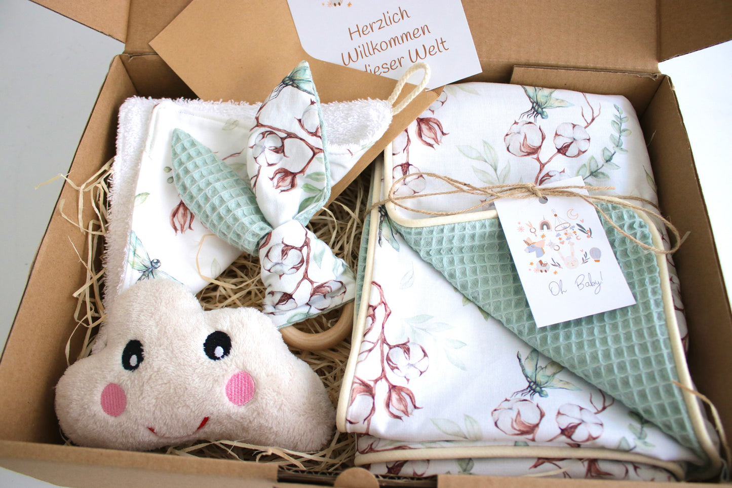 Geschenk Box "Babydecke Libellen“