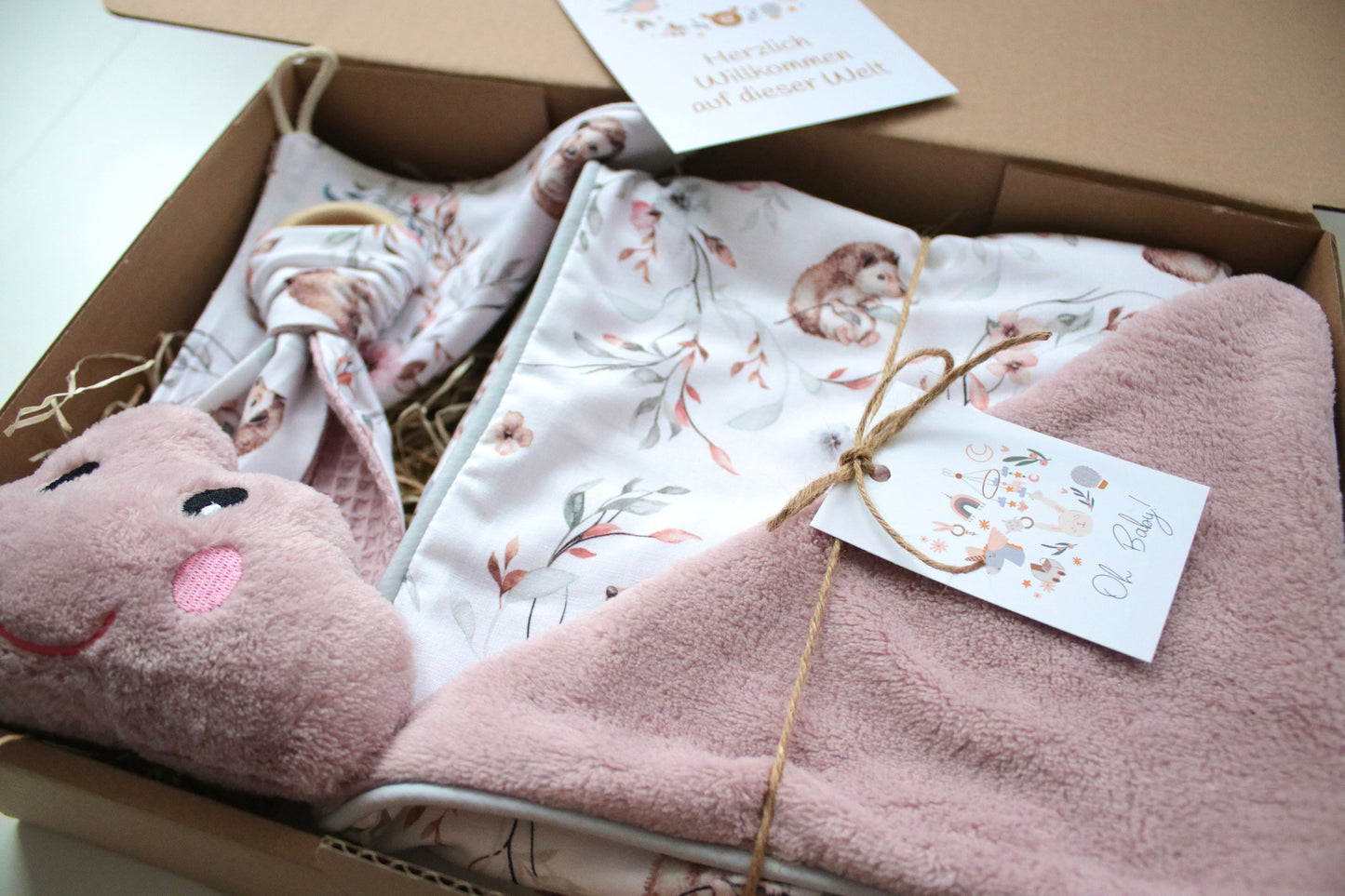 Geschenk Box "Kuscheldecke Igel“