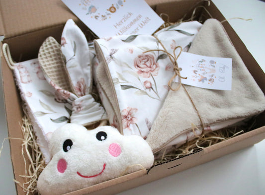 Geschenk Box "Kuscheldecke Hase“