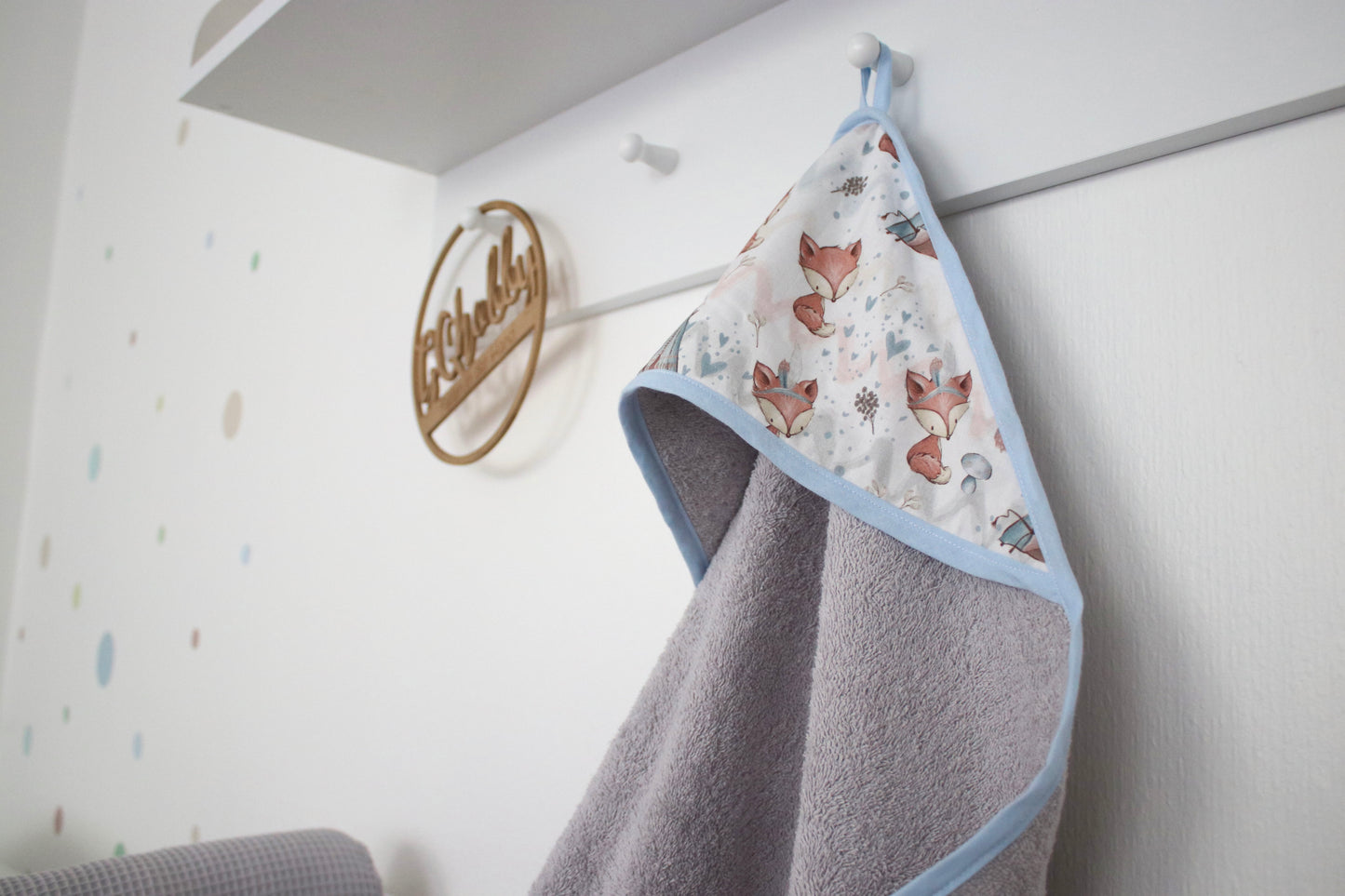 Kapuzenhandtuch  "Füchse"