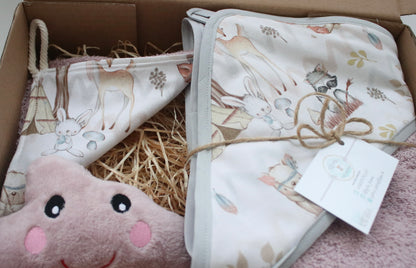 Geschenk Box "Kapuzenhandtuch Waldtiere“