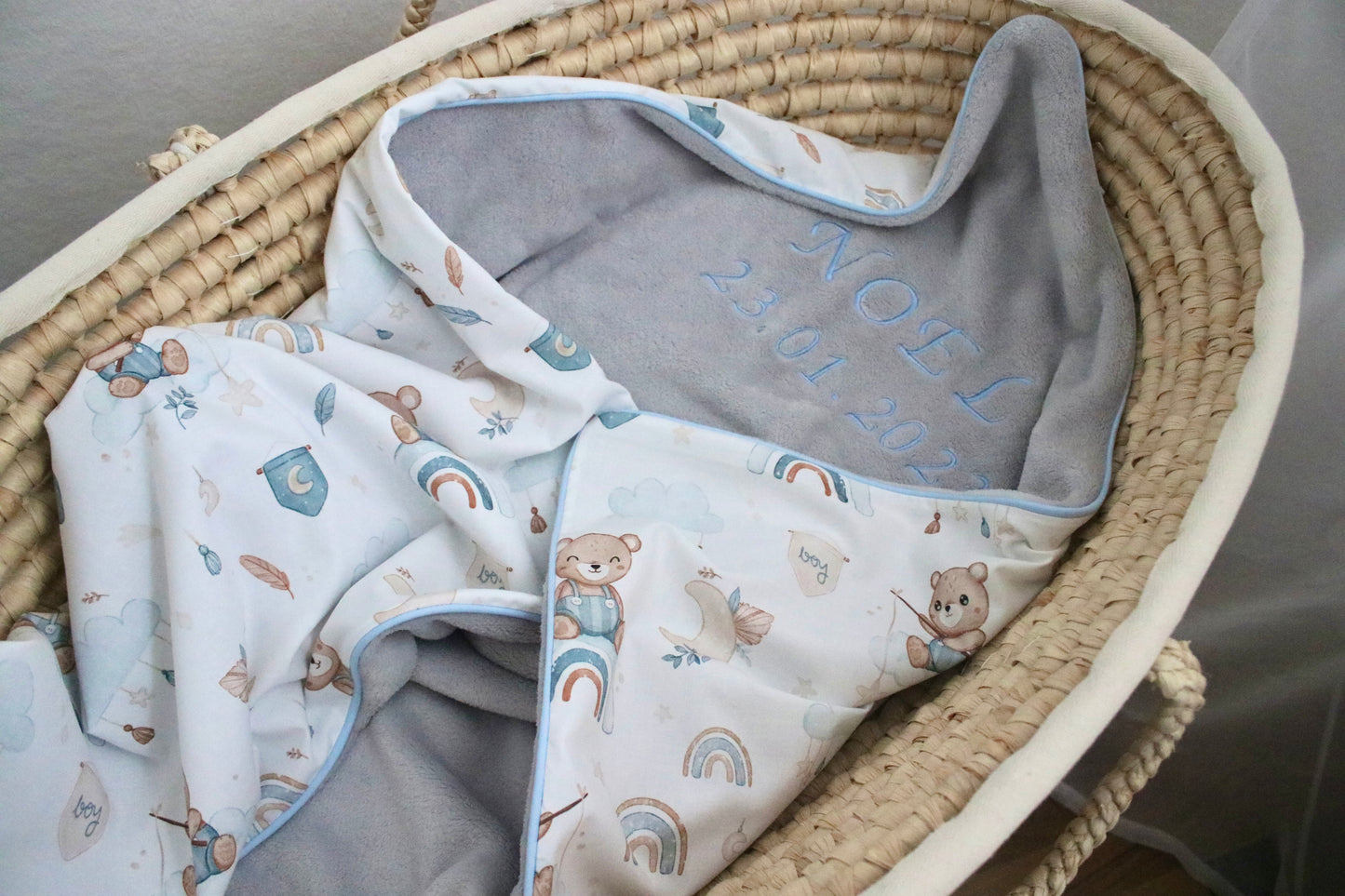 Kuscheldecke "Bär“ (einen Namen sticken ist gratis!)