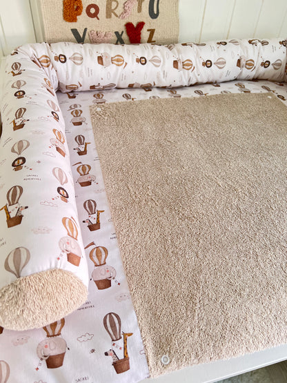 Wickelauflage Set "Adventure+Frottee hellbeige“