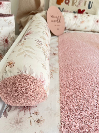 Wickelauflage Set "Herbst+Frottee rosa/nude“