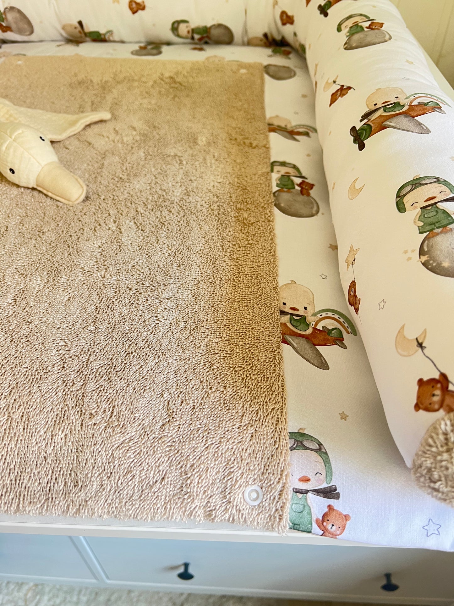 Wickelauflage Set "Ente+Froittee hellbeige“