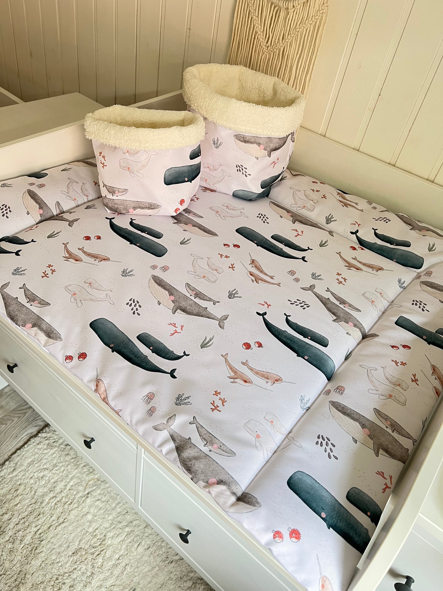 Wasserabweisende Wickelauflage "Wal“