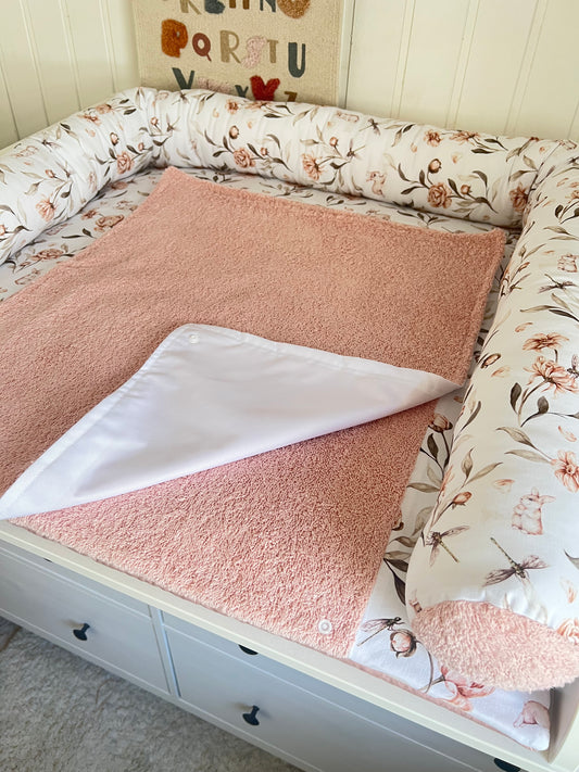 Wickelauflage Set „Hase+Frottee rosa/nude“